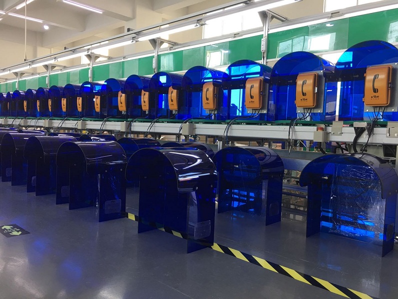 weatherproof telephone in the production line